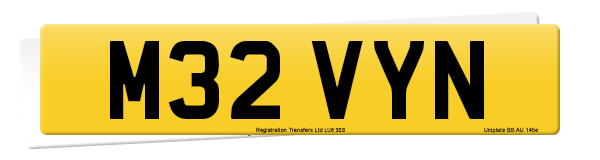 Registration number M32 VYN